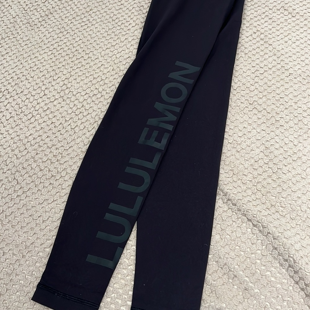 Lululemon High Rise Tight with Block Lettering - Picture 2 of 6